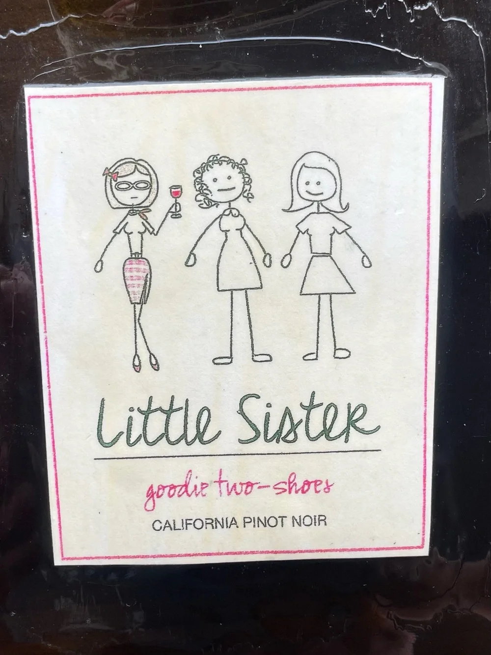 NWOT Little Sister Pinot Noir Melted Wine Bottle Cheese Board Spoon Rest New